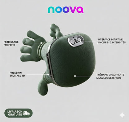Noova – Masseur Cervical 4D à Pétrissage Profond (Effet Mains Réelles)