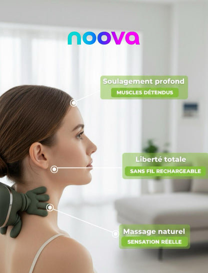 Noova – Masseur Cervical 4D à Pétrissage Profond (Effet Mains Réelles)